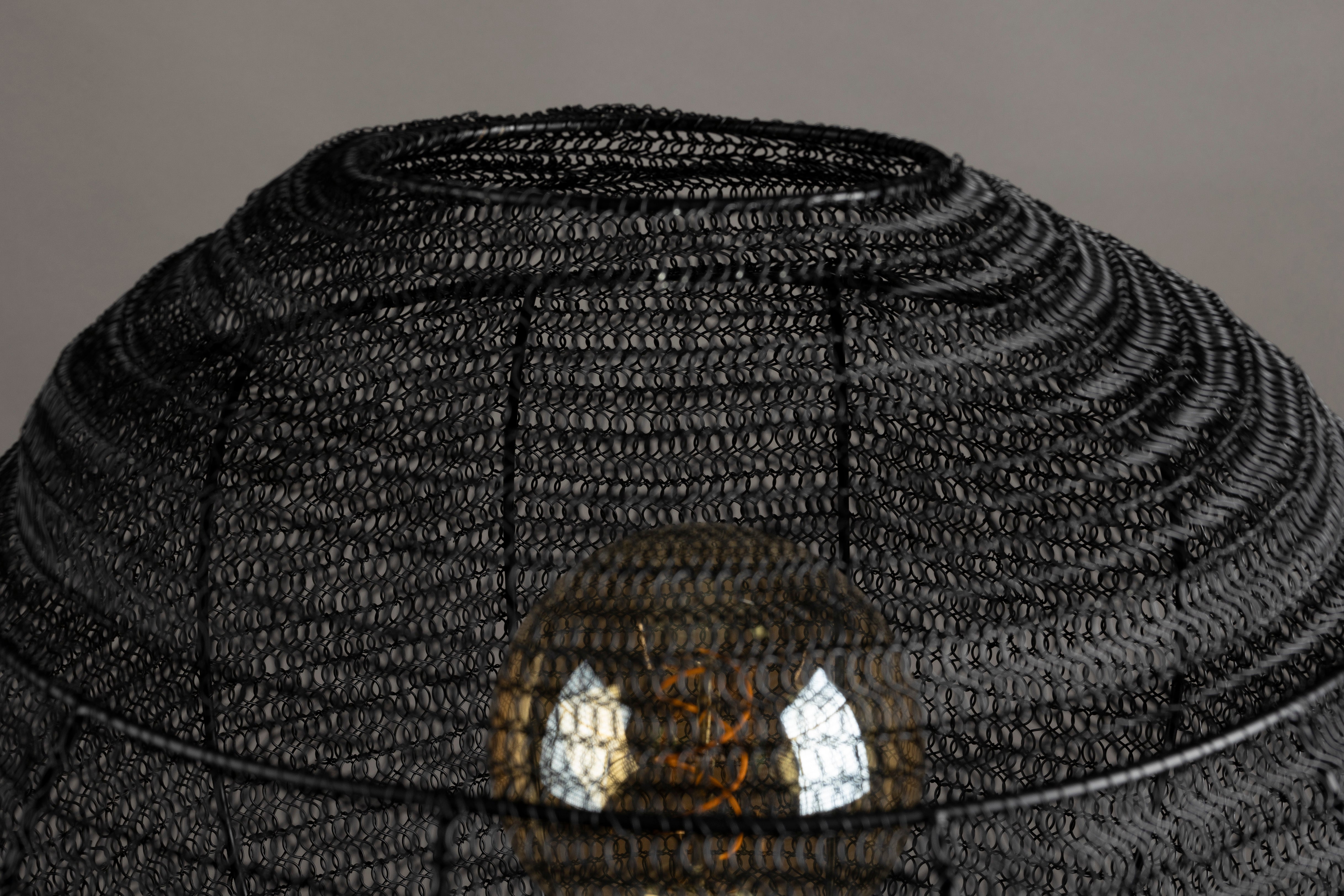 Dutchbone Meezan Black Metal Weave Floor Lamp